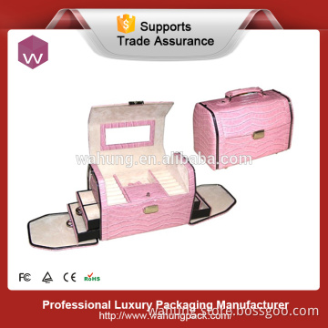 Fancy pink luxury jewelry packaging box for ladies (WH-3177)